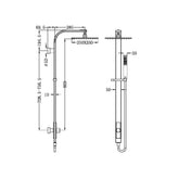 Nero Rain Square Shower System - Single Hose Matte Black